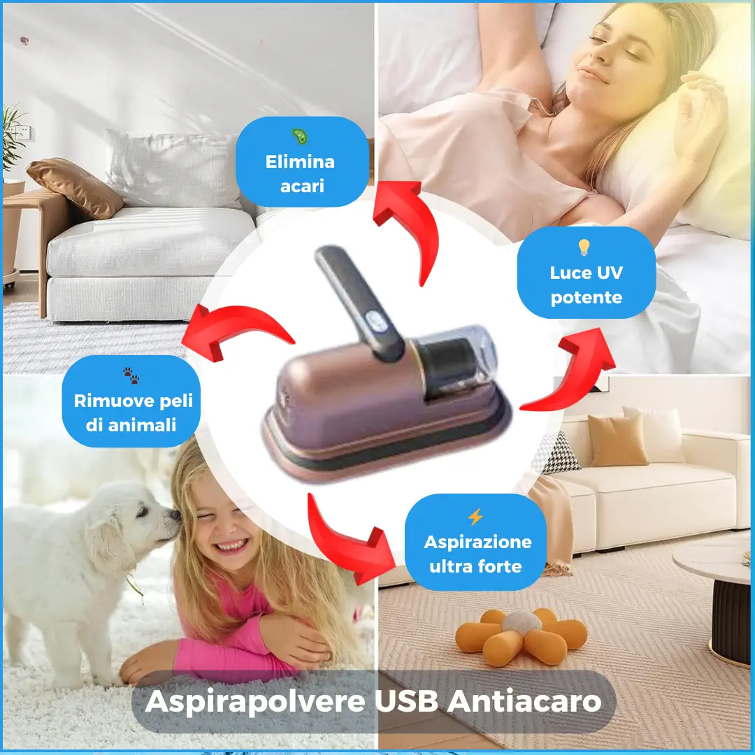 Aspirapolvere USB Antiacaro